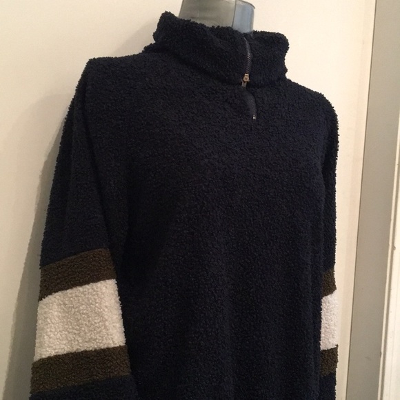 Navy Blue Half-Zip Sweater - Picture 2 of 6